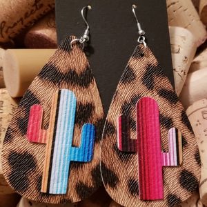 Faux leather earrings